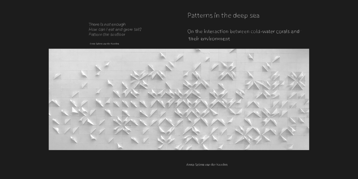 Cover of PhD thesis with a work of art titled Patterns of Light I created by Anna van der Kaaden ©2023