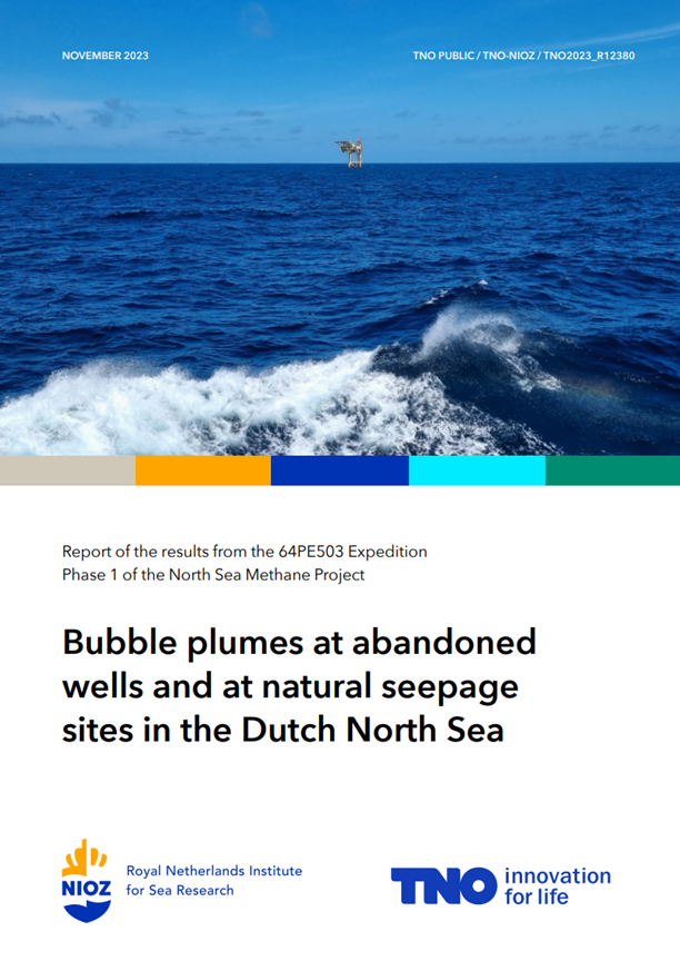 Report of the results from the 64PE503 Expedition Phase 1 of the North Sea Methane Project. Bubble plumes at abandoned wells and at natural seepage sites in the Dutch North Sea. Het Engelstalige rapport bevat een Nederlandse samenvatting. Report of the results from the 64PE503 Expedition Phase 1 of the North Sea Methane Project. Bubble plumes at abandoned wells and at natural seepage sites in the Dutch North Sea. Het Engelstalige rapport bevat een Nederlandse samenvatting.