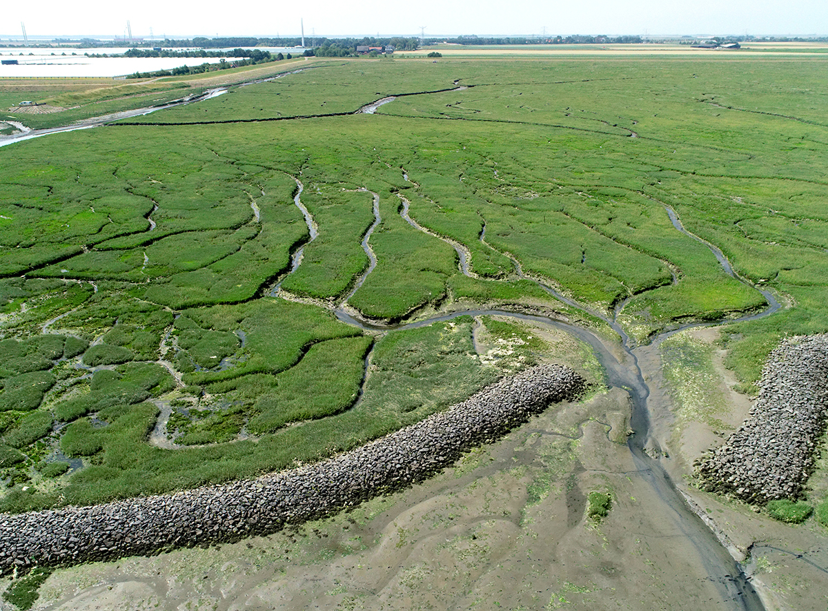 Rattekaai vanuit drone. Foto: NIOZ