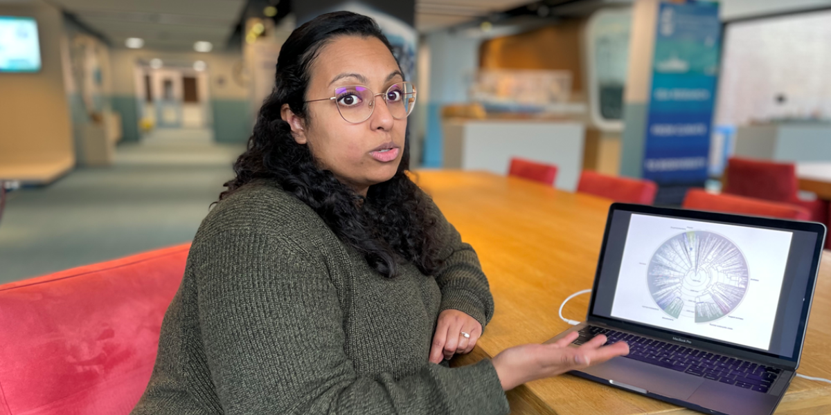 “A dated phylogenetic tree provides a useful framework for timing major events in cellular evolution through time,” says Tara Mahendrarajah. Foto: NIOZ.