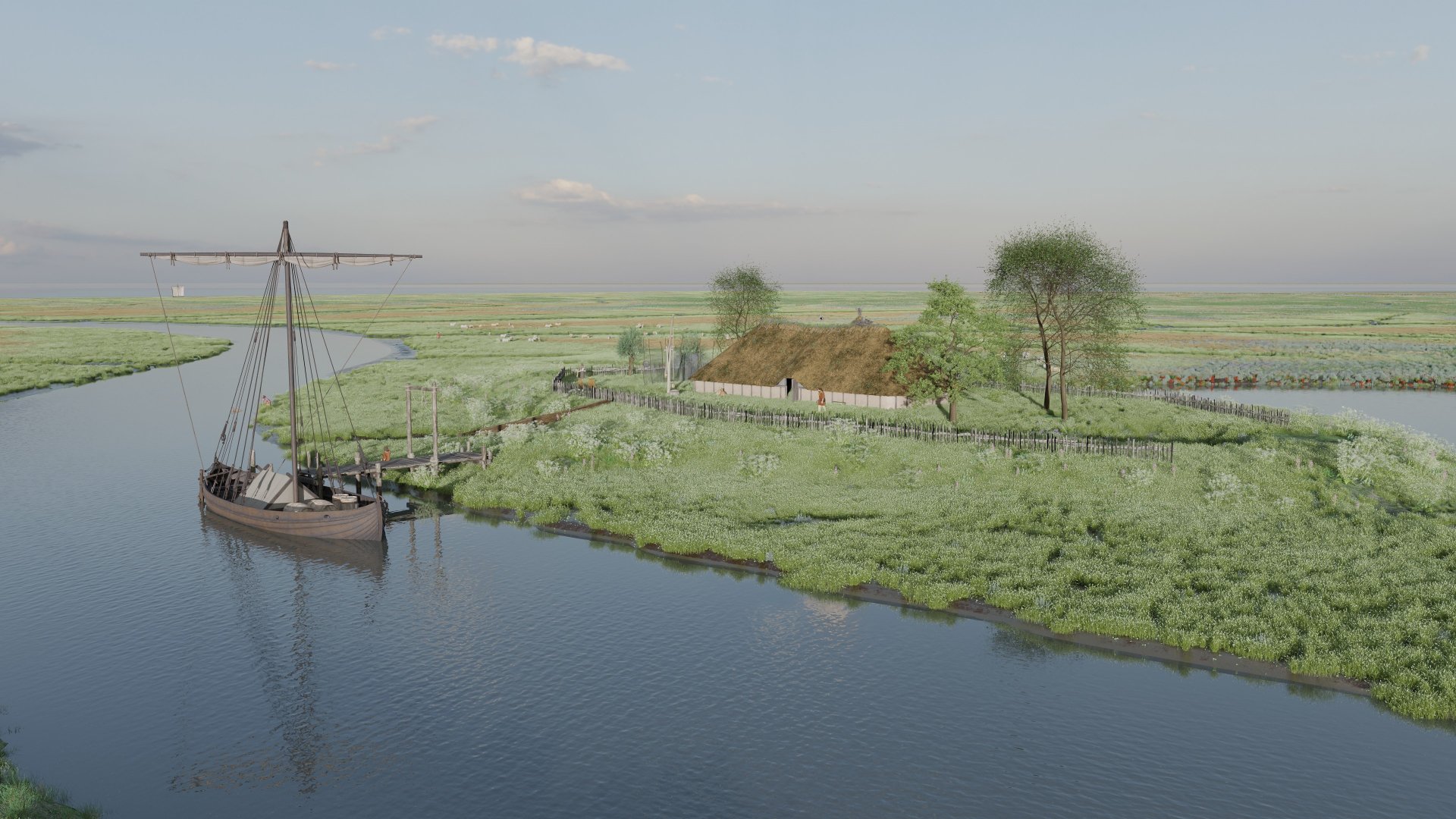 Wonen op een terp op een klimaatbestendig schor. Johan van de Koppel, NIOZ