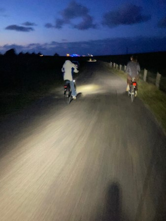 Calling people out of their bed to rush to the harbour to see the sea sparkle! (© Meike Hartog)