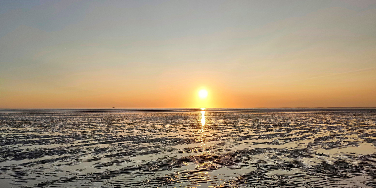 Incredible sunset on the mudflats