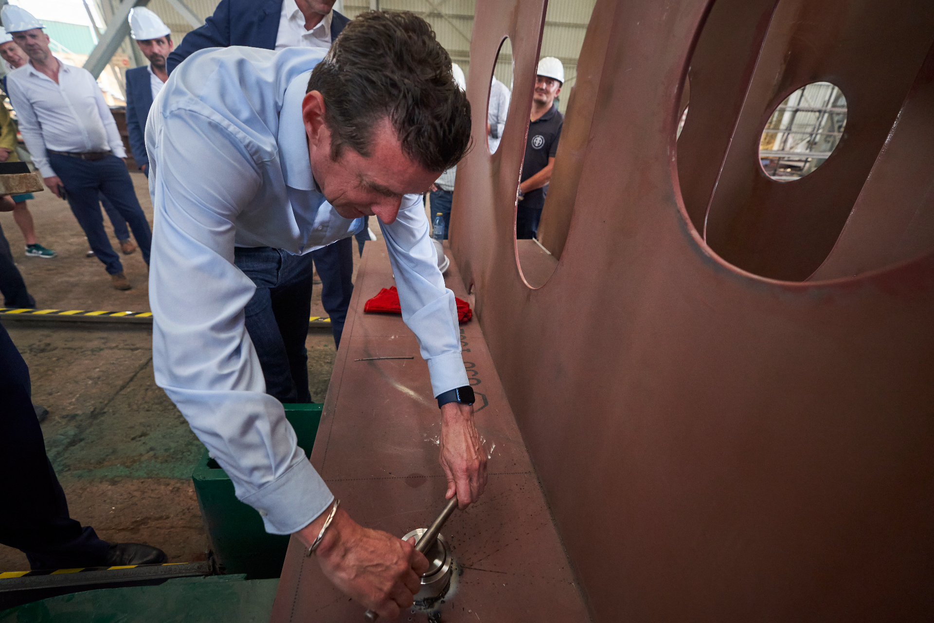 Gert-Jan Reichart at the start of the build ceremony