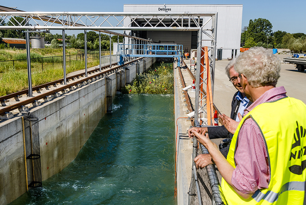 De deltagoot van Deltares. Foto: Marco de Swart
