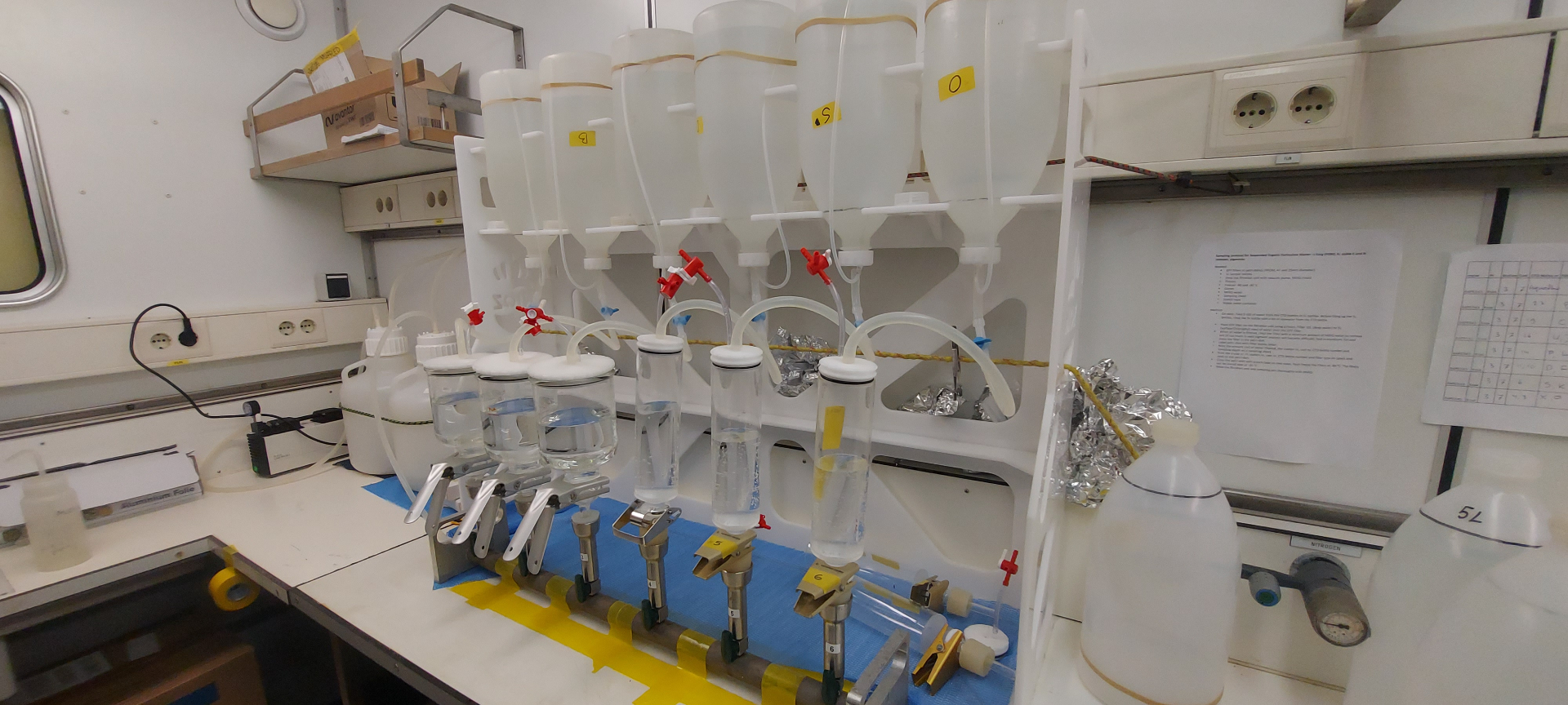 SPOM filtration setup at work.