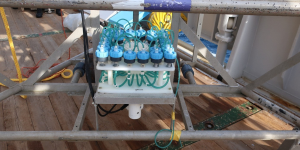 McLane particle pump on ALBEX Lander. Photo: Furu Mienis.